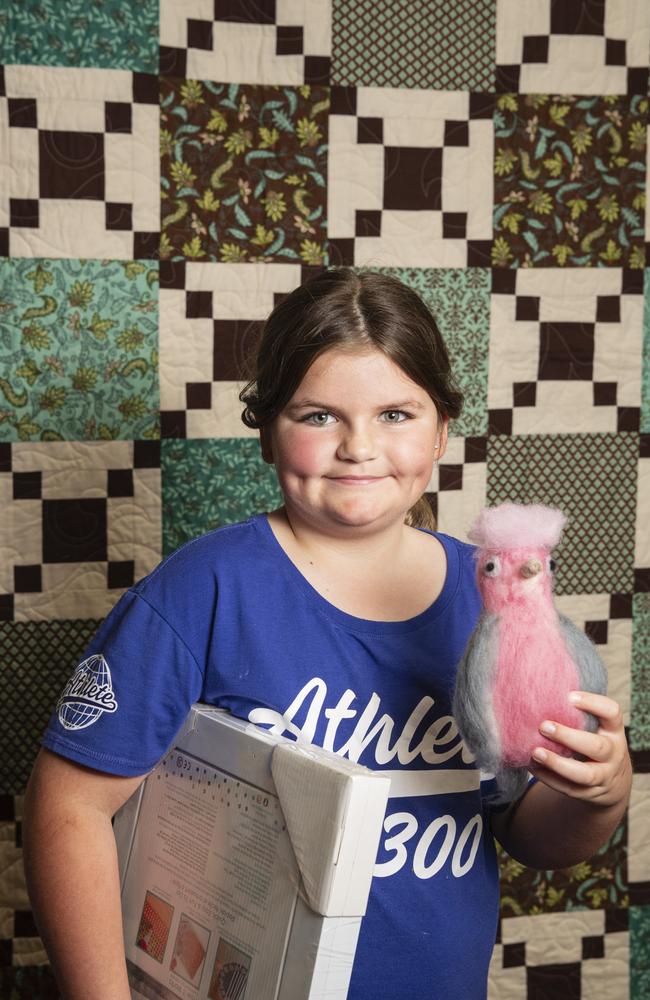 Abby Lowe had a great time learning new crafts including needle felting at Craft Alive at The Goods Shed, Saturday, August 24, 2024. Picture: Kevin Farmer