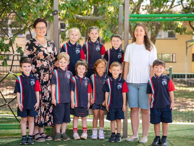 My First Year 2023: Harristown State School Prep Stingrays teacher Jane Edwards (left) and teacher aide Natalie Edwards, March 2023. Picture: Bev Lacey