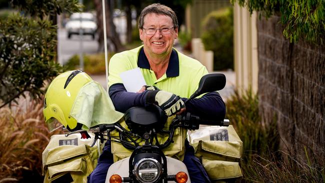 COMMERCIAL - One In a Million - Postie Craig Whiteford on the job in Somerton Park Thursday January 14, 2021 - pic Mike Burton