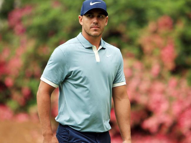 AUGUSTA, GEORGIA - APRIL 14: Brooks Koepka of the United States looks on from the 13th green during the final round of the Masters at Augusta National Golf Club on April 14, 2019 in Augusta, Georgia.   Andrew Redington/Getty Images/AFP == FOR NEWSPAPERS, INTERNET, TELCOS & TELEVISION USE ONLY ==