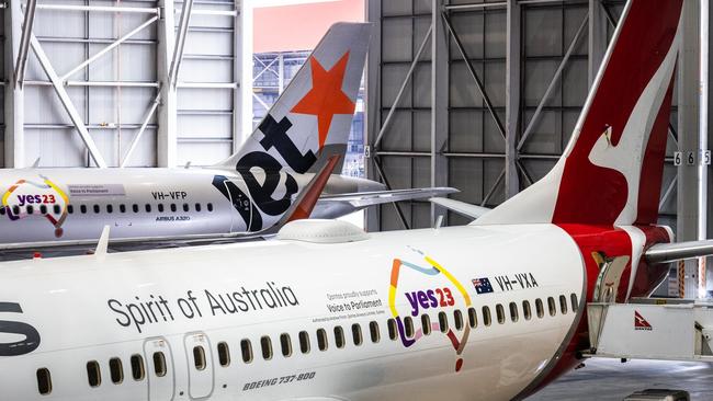 Qantas recently unveiled its new livery on three aircraft, in support of the Voice to Parliament referendum.