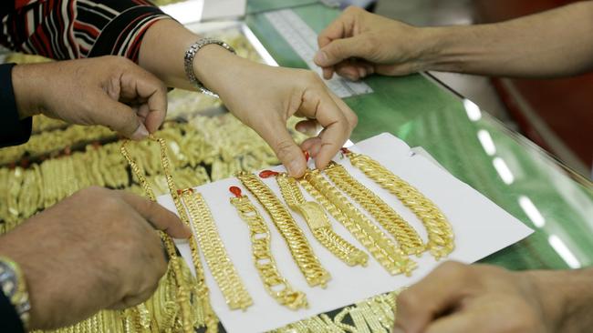 Gold prices have risen in 12 of the past 15 sessions. Picture: AP