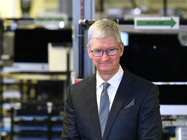 Apple CEO Tim Cook. (Photo by MANDEL NGAN / AFP)