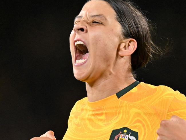 Sam Kerr allegedly called a police officer a ‘white bastard’. Picture: AFP