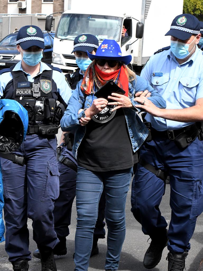 Police warned protesters not to come into Sydney CBD. Picture: Matrix