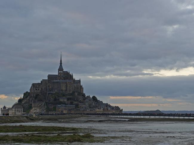 Water up to four storeys high surrounded the mountain. Picture: AFP PHOTO / GUILLAUME SOUVANT.