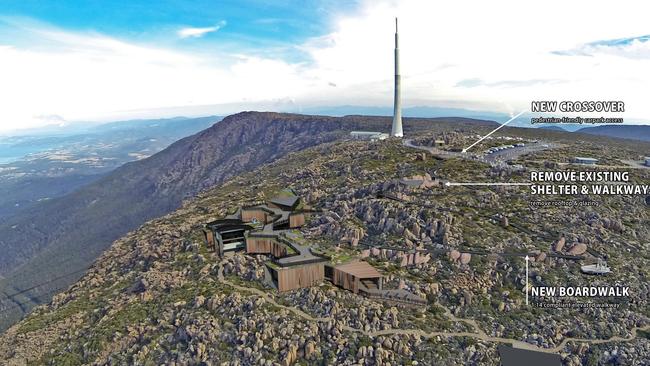 Plans for the proposed cable car on kunanyi/Mt Wellington. Image: MWCC