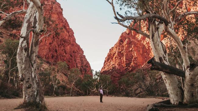 The Simpsons Gap Discovery Walk is among the excursions on offer from The Ghan.