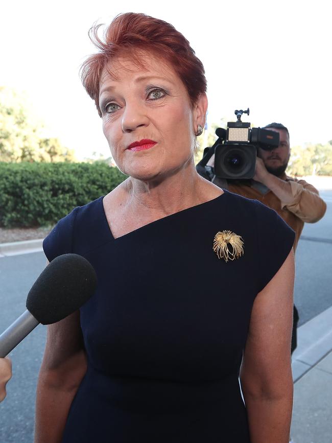 Senator Pauline Hanson has been roundly criticised over her longtime anti-Muslim stance. Picture: Kym Smith