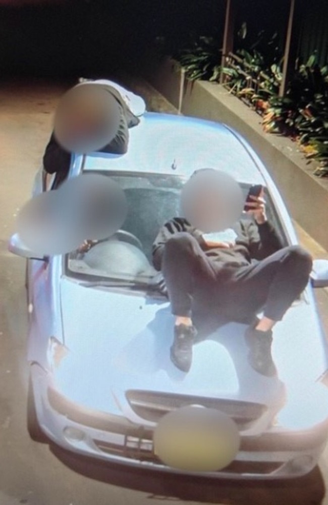 The teens were caught on camera driving through the drive thru. Picture: NSW Police