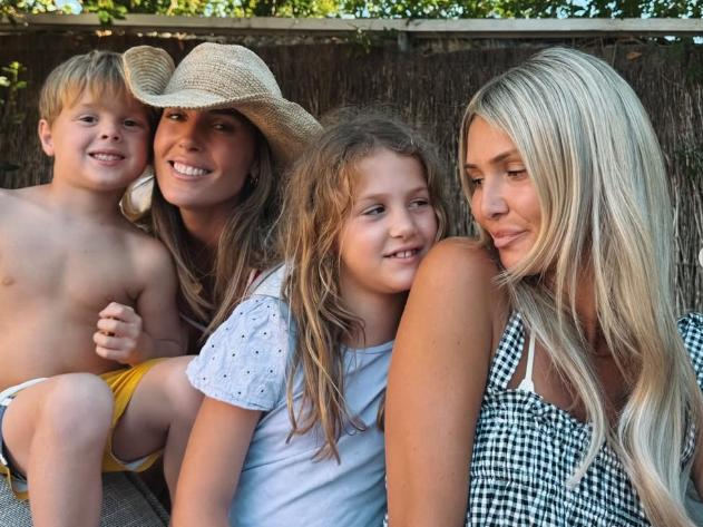 A Crows reunion was in the cards for Bel and Rory Sloane, Tex and Ellie Walker and Jack and Aymee Redden who spent Christmas on the Victorian Coast. Picture: Instagram.