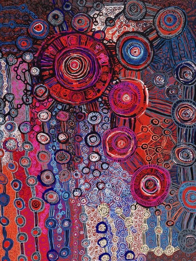 2023 Wynne Prize finalist Kapi tjukula by Yaritji Heffernan, who works with the APY Arts Centre Collective’s studios.