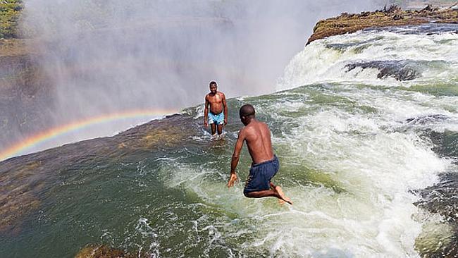 Devil’s Pool at the top of Victoria Falls. Picture: Alamy