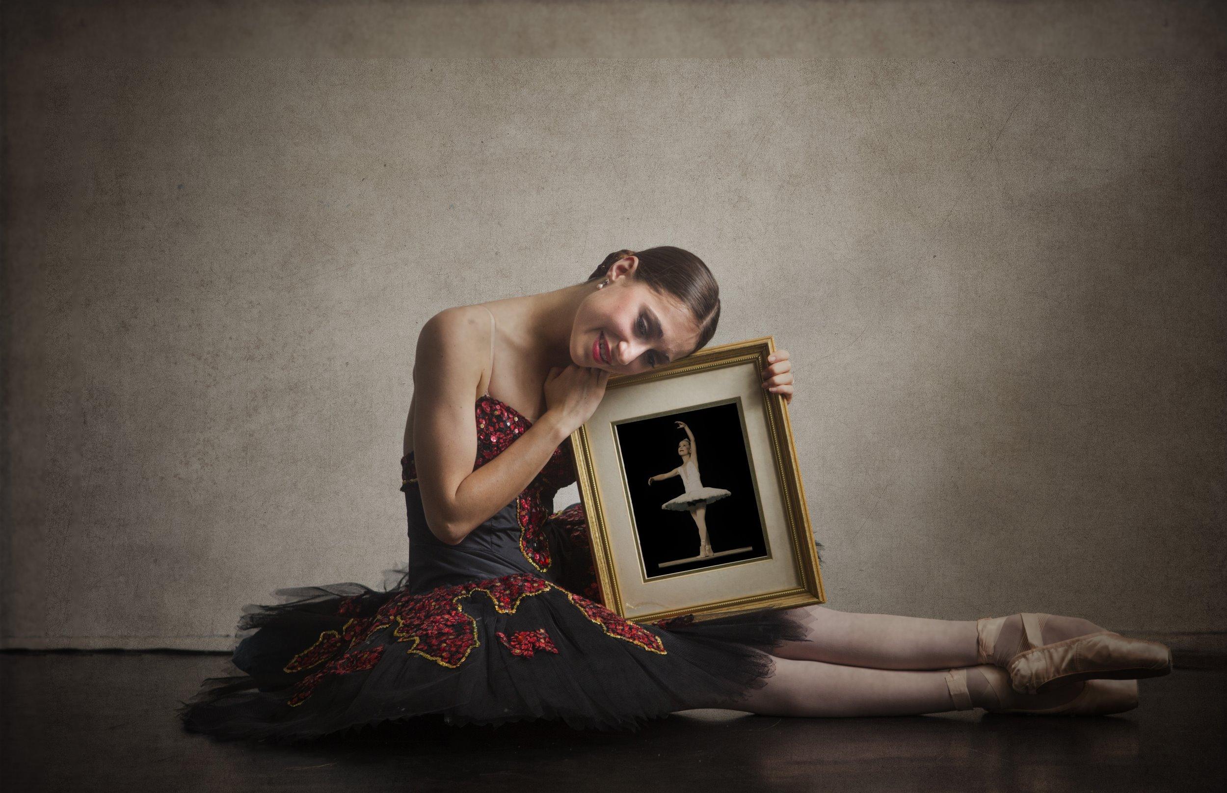 Lucy Ryder, 18 - with a photo of one of her first dance performances, reflects on her time with the Clarence River Dance Academy before starting full-time dance training next year with the National College of Dance.Photo Adam Hourigan / The Daily Examiner. Picture: Adam Hourigan