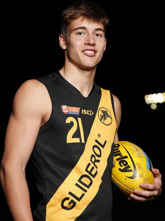 Western Bulldogs have shown interest in Glenelg's Hugh Stagg. Picture: Cory Sutton/SANFL