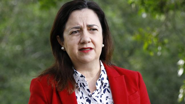 Queensland Premier Annastacia Palaszczuk addresses the media. Picture: Tertius Pickard