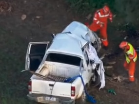 Fatal single car crash at Bannockburn. Picture: 7 News