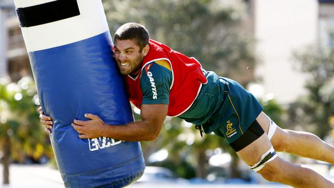 Tackling machine Matt Hogdson prepares for a Test against the All Blacks.