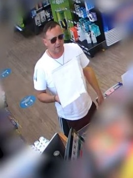 Police would like to speak to the man seen in the security camera footage. Picture: Queensland Police