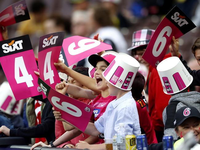 Sydney Sixers fans at the SCG. Picture: Phil Hillyard