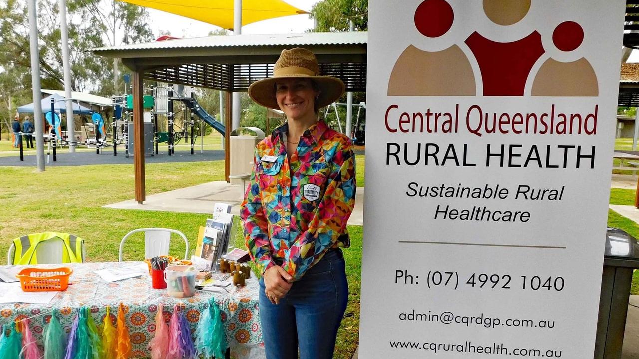 Tasha Brennan of Central Queensland Rural Health at Pride Picnic in the Park in Biloela on June 4, 2022. Picture: Jen Gourley