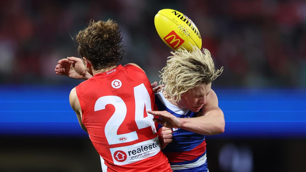 Dane Rampe could face two weeks on the sidelines if unsuccessful at the Tribunal. Picture: Mark Metcalfe/AFL Photos/via Getty Images