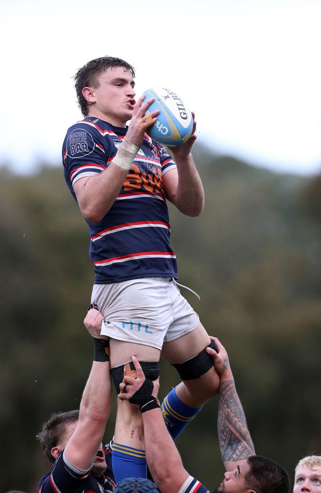 Josh Bosker is pictured playing for Easts against Manly in the Shute Shield. Picture: SPA Images