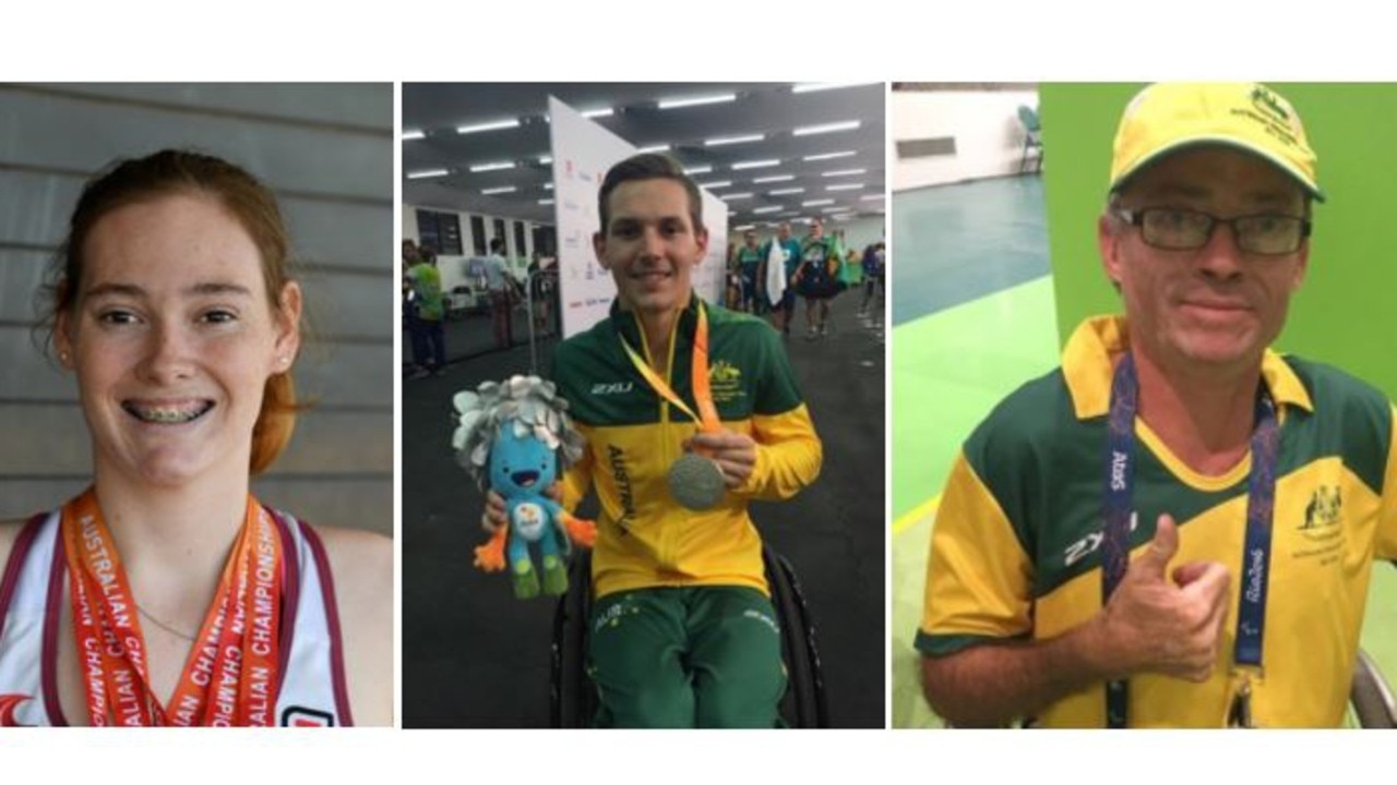 LOCAL TALENT: Three Bundaberg athletes have been selected for the Australian Paralympic Team. Photo of Samantha Schmidt NewsMail file; photo of Rheed McCracken by Australian Paralympic Committee; photo of Chris Pitt contributed.