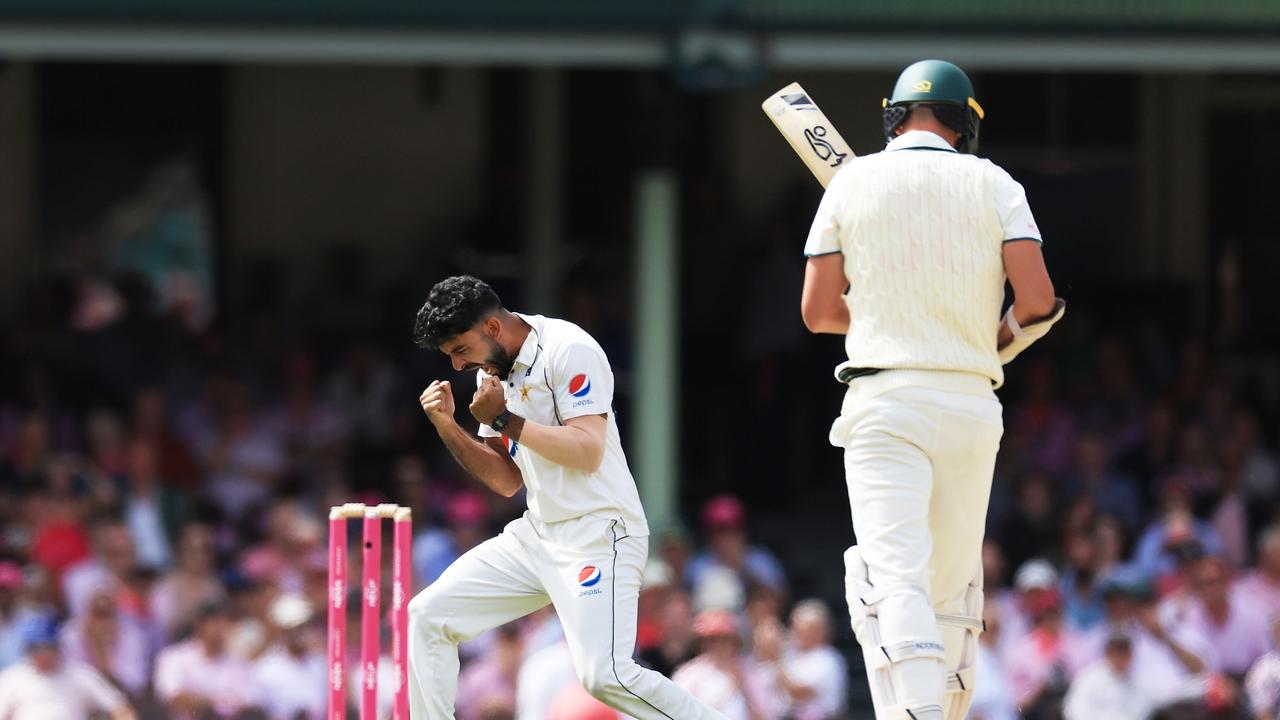 Aamir Jamal took six wickets to put Pakistan, briefly, on top. Picture: Getty