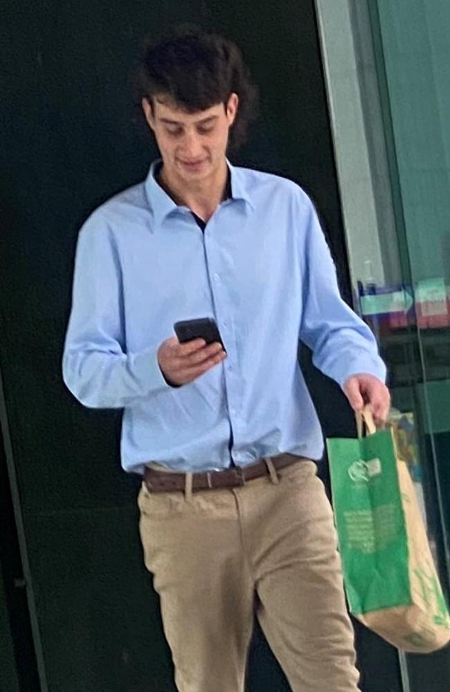 Samuel James Deahm, 18, leaving the Brisbane Magistrates Court on Wednesday, November 23, 2022.