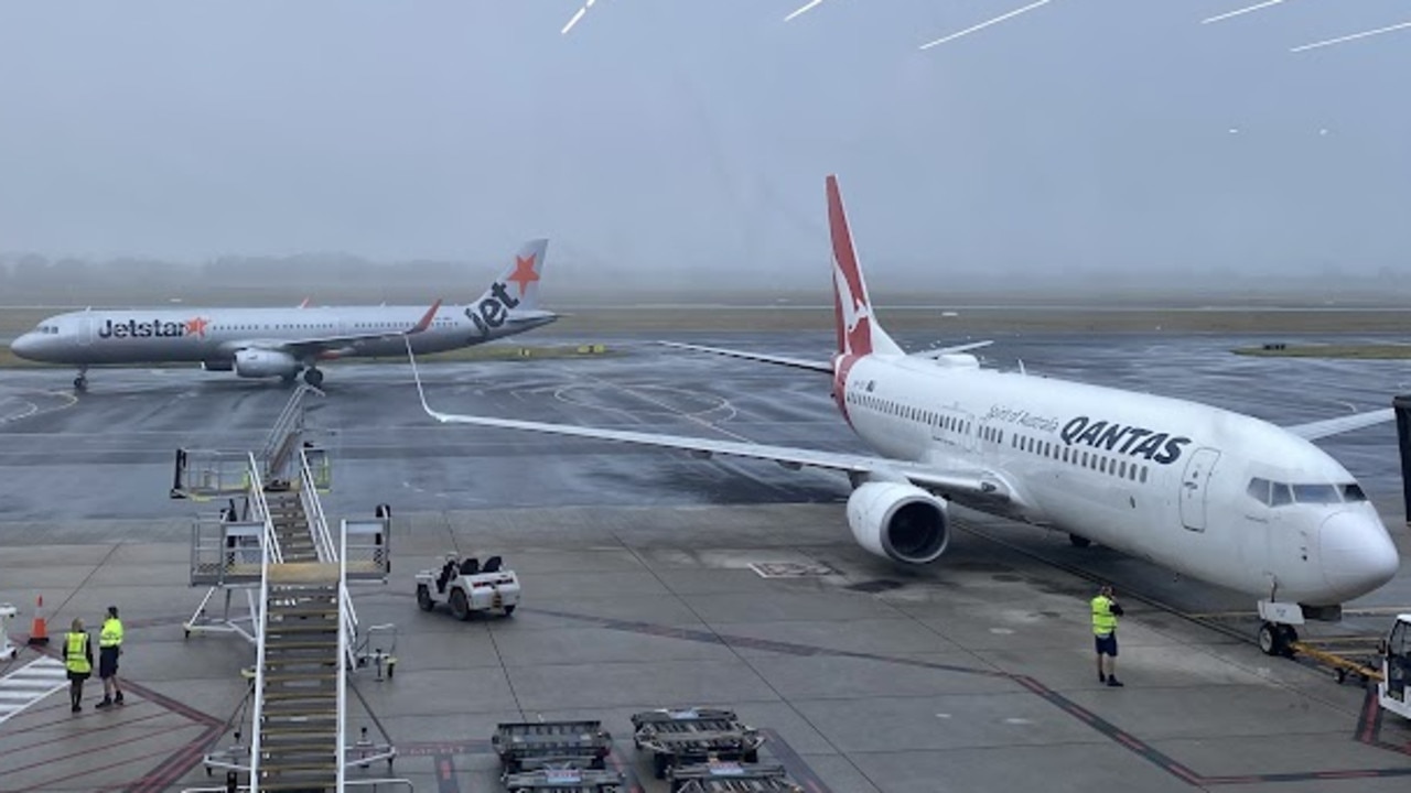 Fog could be seen at Adelaide Airport on Saturday morning. Picture: Supplied