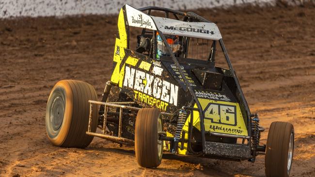 Springfield Lakes resident Glenn Wright driving at Brisbane's Archerfield Speedway.