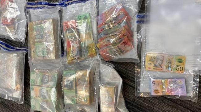 Bundles of cash recovered from Tedesco’s home. Picture: SA Police