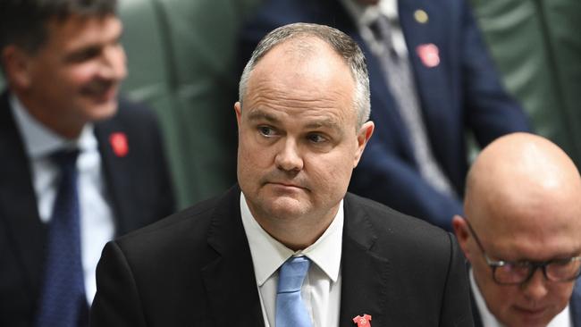 Shadow energy minister Ted O'Brien during Question Time at Parliament House in Canberra. Picture: NewsWire / Martin Ollman