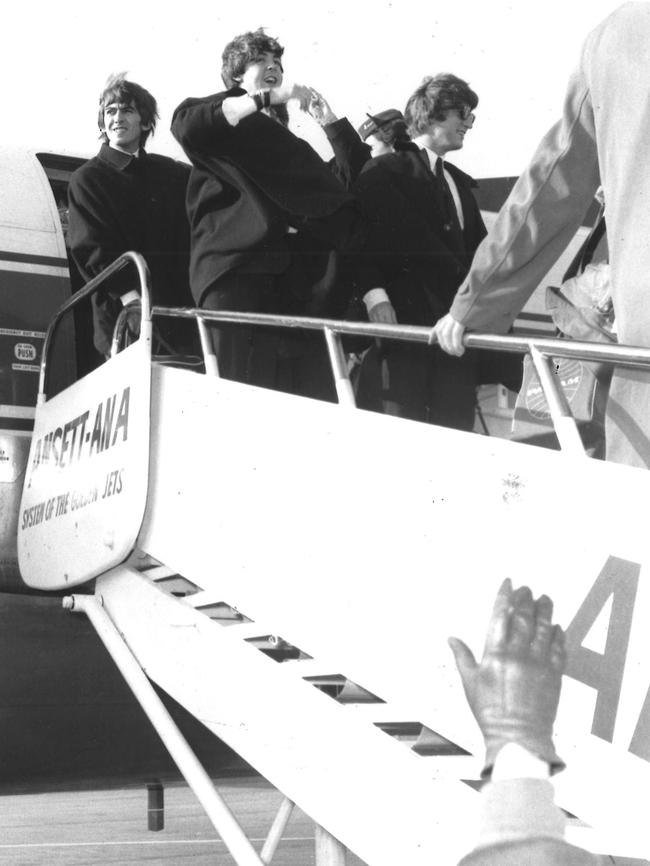 The Beatles arrive in Melbourne.