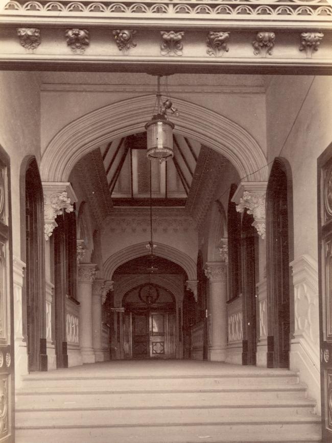 Melbourne Stock Exchange, main entrance, Heritage building where Reine &amp; La Rue restaurant and Bar is in Melbourne. Picture: Supplied