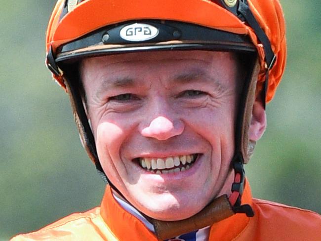 Jockey Stephen Baster returns to scale after riding Gold Fields to victory in race 4, the Sandown Stakes, during the Zipping Classic Race Day at Sandown Racecourse in Melbourne, Saturday, November 16, 2019. (AAP Image/Vince Caligiuri) NO ARCHIVING, EDITORIAL USE ONLY