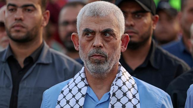 The papers shown to the WSJ suggest Hamas leader Yahya Sinwar was negotiating with Iran over funding for a planned large-scale assault on Israel as far back as 2021 Picture: AFP