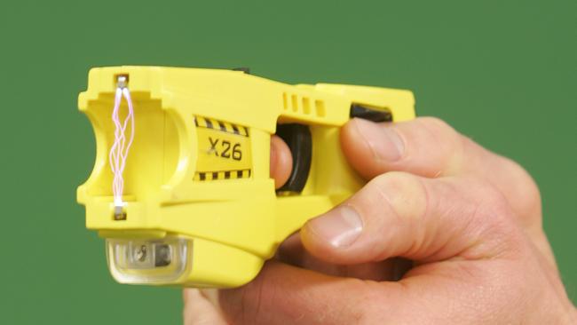 A taser gun was used in a showdown in sideshow alley.