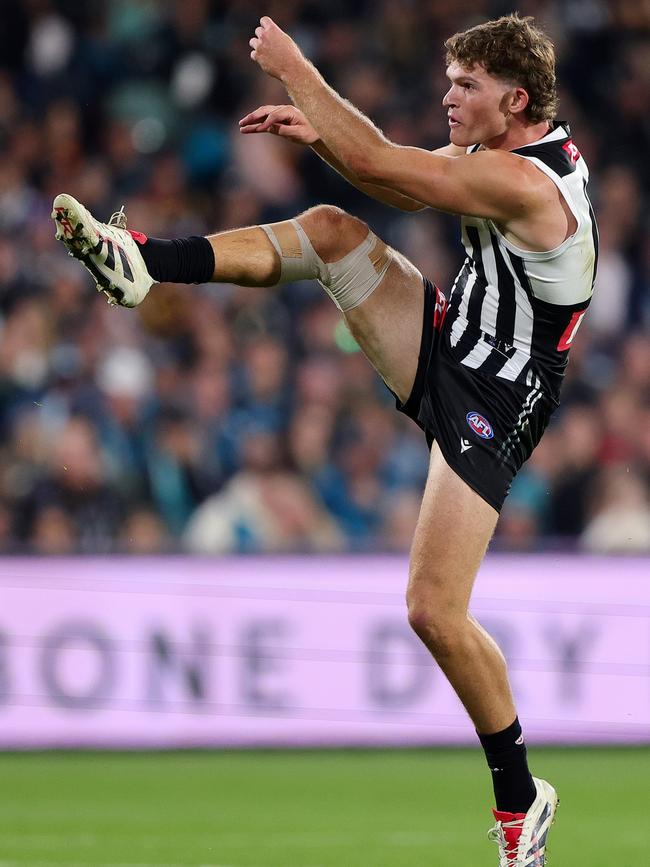 Mitch Georgiades is a favourite of Gen Z Power fan Jack Runner, 16. Picture: Sarah Reed/AFL Photos via Getty Images