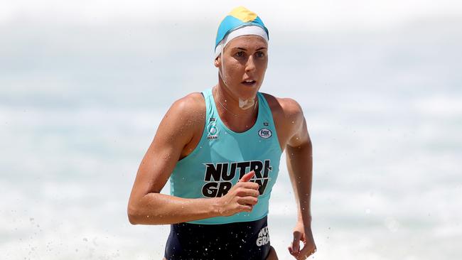 Kirsty Higgison is now out of a moon boot and eyeing off success in the next round of the Nutri-Grain ironwoman series. Pic: Shane Myers 