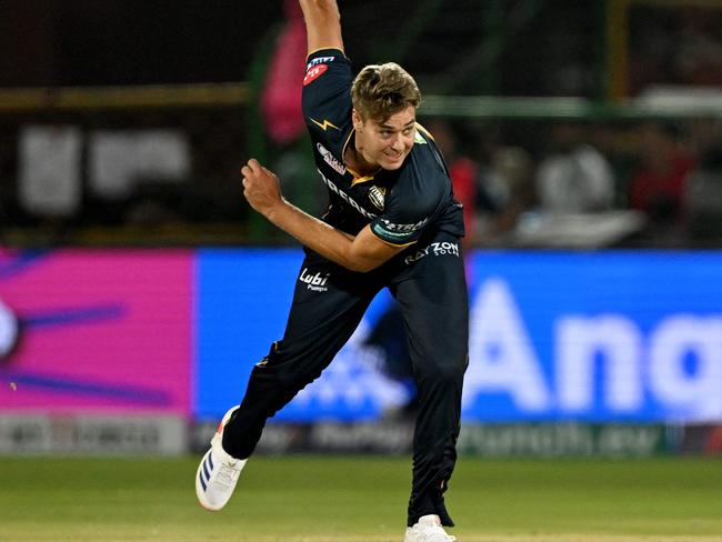 Johnson in action for the Titans against Rajasthan Royals. Picture: Arun Sankar / AFP