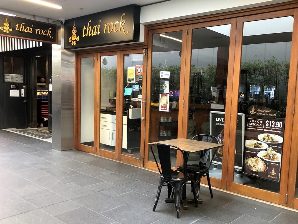 The closed Thai Rock restaurant in Stockland Wetherill Park Shopping Centre.