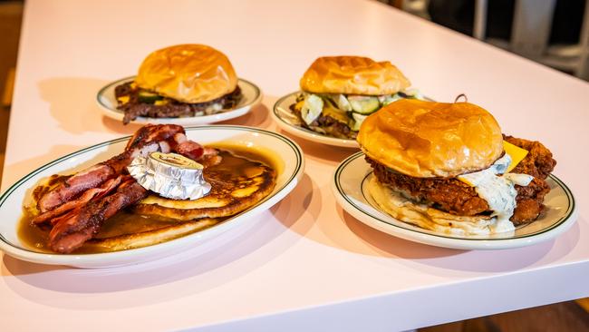 Breakfast and burger options on offer at Jumbo Smash, in Exchange Place. Picture: Tom Huntley