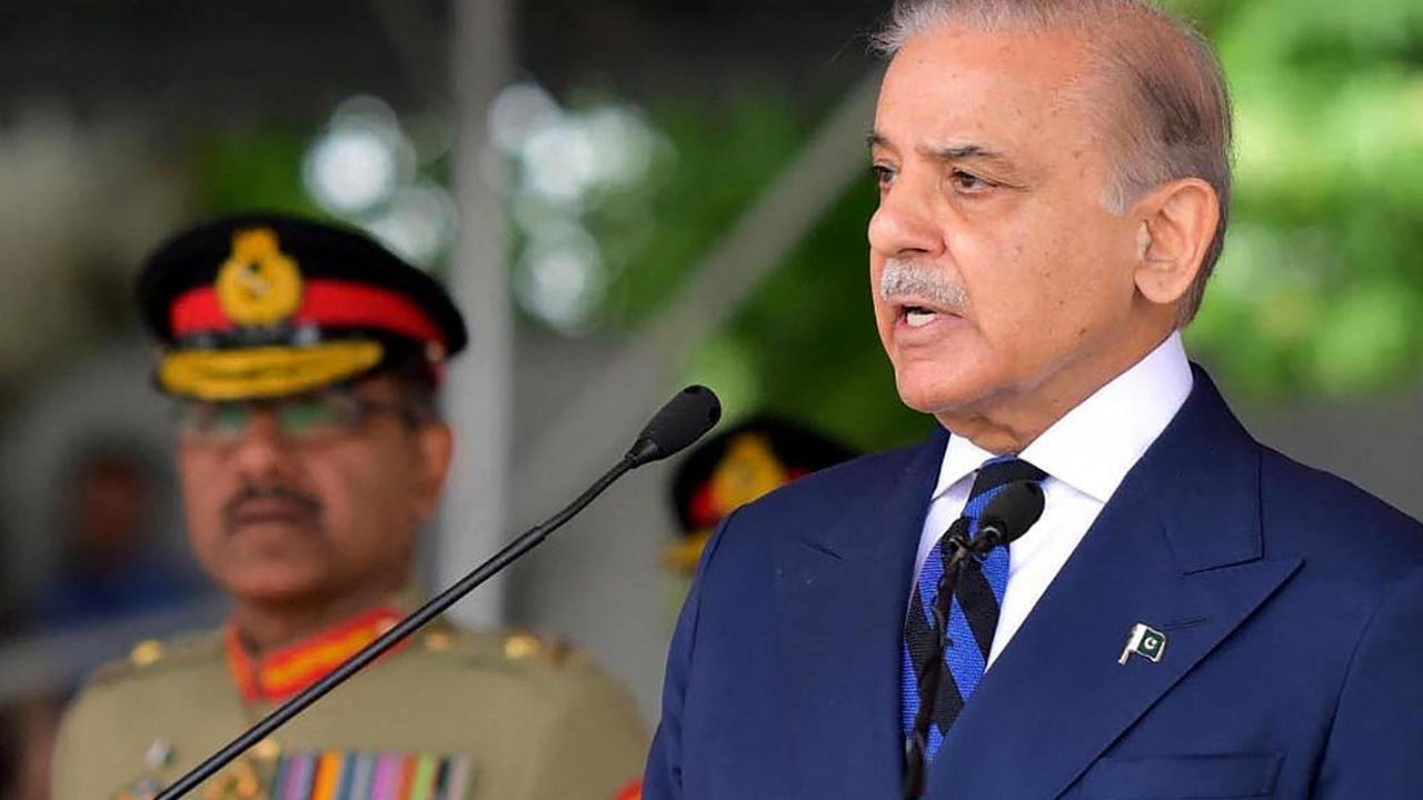 Pakistan's Prime Minister Shehbaz Sharif. (Photo by Pakistan's Prime Minister Office / AFP)