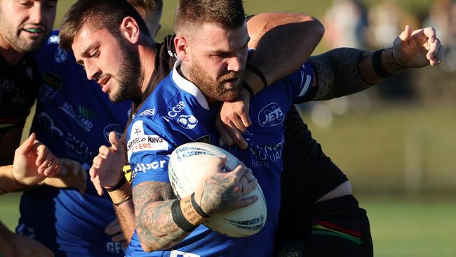 SUNDAY TELEGRAPH - Pictured is Josh Dugan playing in Reserve Grade for the Newtown Jets against the Penrith Panthers at Henson Park in Marrickville today. Picture: Tim Hunter.