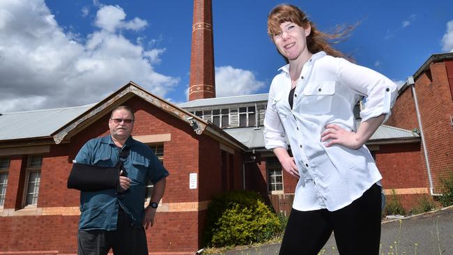 Tony Rains and Jess Ryan from the Boilerhouse Theatre are anxious about their future at the site. Picture: Carmelo Bazzano