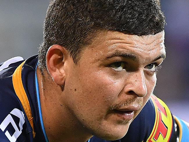 Ashley Taylor  of the Titans looks on at full time during the Round 12 NRL match between the Gold Coast Titans and the North Queensland Cowboys at CBus Super Stadium on the Gold Coast, Sunday, June 2, 2019. (AAP Image/Dave Hunt) NO ARCHIVING, EDITORIAL USE ONLY