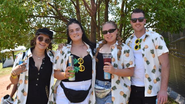 Naomi Pateman, Emily Dunn, Courtney Tonkin and Dylan Politch at the Big Pineapple Music Festival 2024.