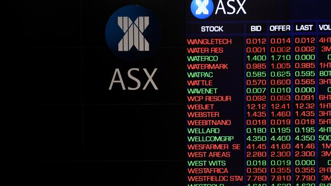 The Australian Stock Exchange in Sydney. Picture: AAP